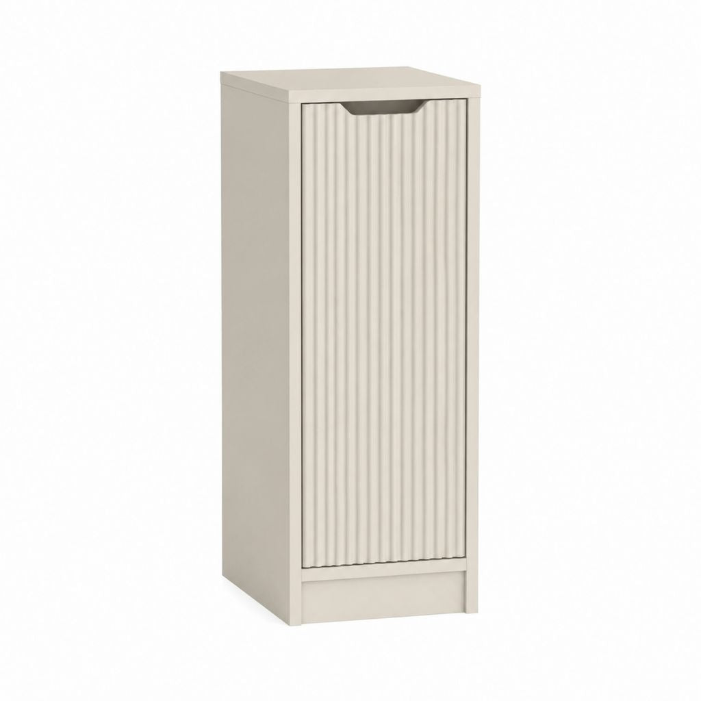 Highboard Stauraumschrank Beige MDF rechteckig mit 1 Tür 40 x 35 x 100 cm