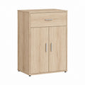 Sideboard Schrank Sonoma-Eiche Spanplatte rechteckig mit 2 Türen 1 Schublade 80 x 40 x 120 cm