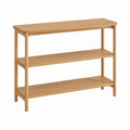 Konsolentisch mit 3 Ablagen Natur Bambus rechteckig 100 x 35 x 85 cm