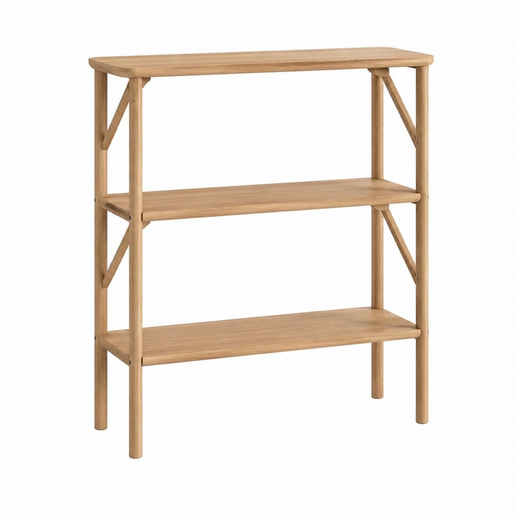 Bambusregal Standregal Natur aus massivem Bambus rechteckig 70 x 30 x 100 cm