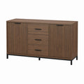 Sideboard Walnuss Holzwerkstoff rechteckig 160 x 40 x 90 cm mit 2 Türen und 3 Schubladen